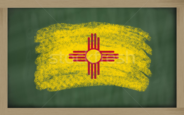 flag of us state of new mexico on blackboard painted with chalk Stock photo © vepar5