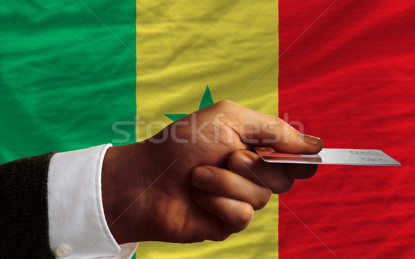Acquisto carta di credito Senegal uomo fuori Foto d'archivio © vepar5