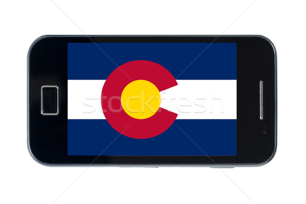 Bandera americano Colorado teléfono Internet Foto stock © vepar5