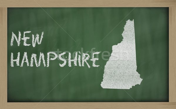 outline map of new hampshire on blackboard  Stock photo © vepar5