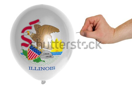 Bursting balloon colored in  flag of american state of iowa    Stock photo © vepar5