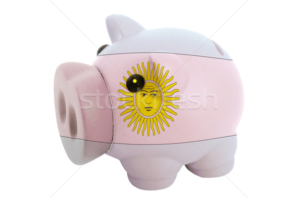piggy rich bank in colors  national flag of argentina    for sav Stock photo © vepar5