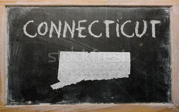 outline map of us state of connecticut on blackboard  Stock photo © vepar5