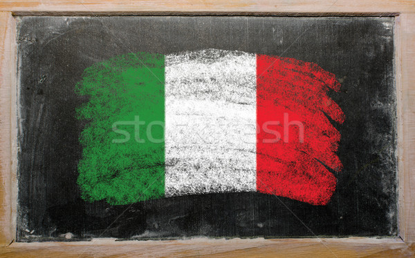Bandeira Itália lousa pintado giz bandeira italiana Foto stock © vepar5