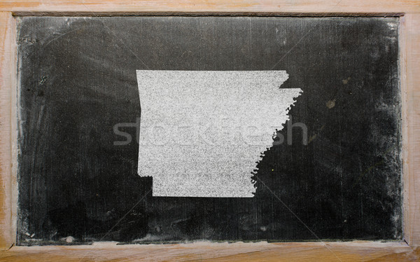 Skicc térkép Arkansas iskolatábla rajz amerikai Stock fotó © vepar5