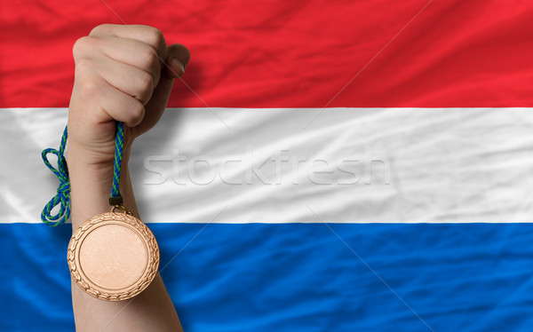 Bronce medalla deporte bandera Holanda Foto stock © vepar5