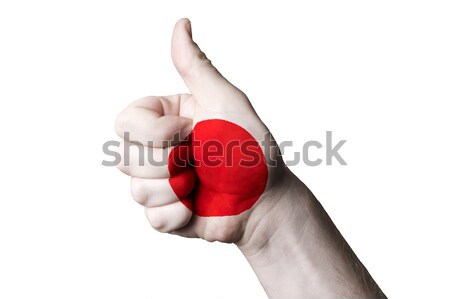 japan national flag thumb up gesture for excellence and achievem Stock photo © vepar5