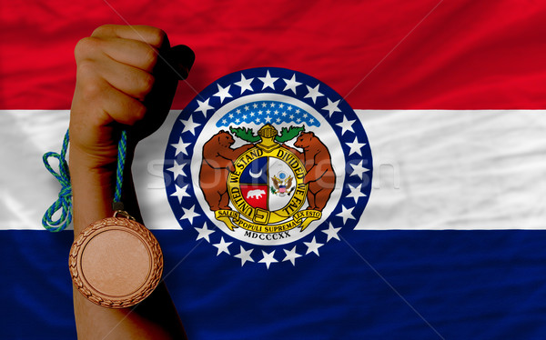 Bronzen medaille sport vlag amerikaanse Missouri Stockfoto © vepar5