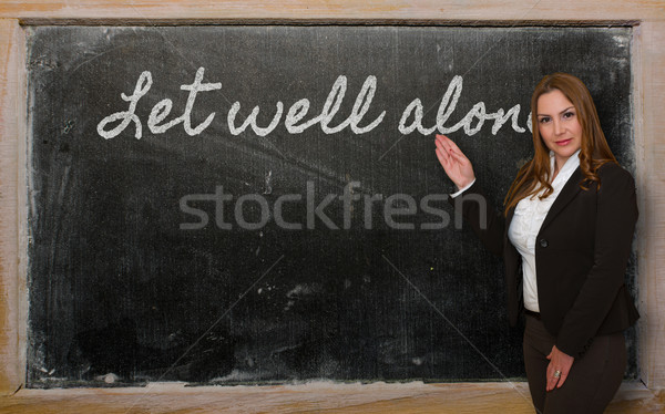 Leraar tonen goed alleen Blackboard geslaagd Stockfoto © vepar5