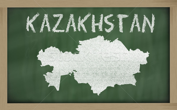 Harita Kazakistan tahta çizim Stok fotoğraf © vepar5