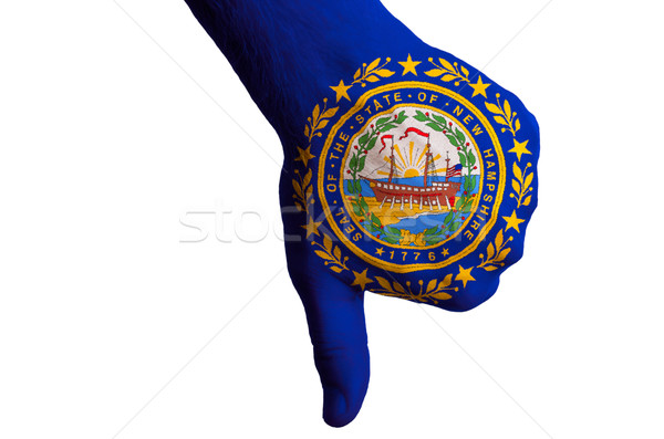 new hampshire us state flag thumbs down gesture for failure made Stock photo © vepar5