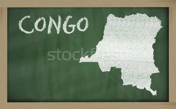 Mapa Congo pizarra dibujo Foto stock © vepar5
