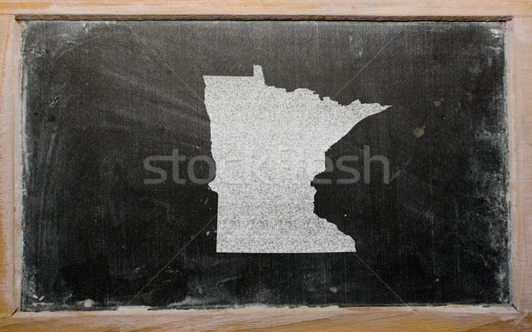 outline map of us state of minnesota on blackboard  Stock photo © vepar5