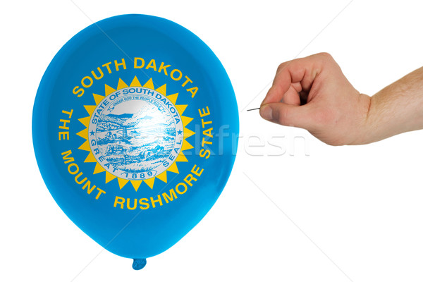 Bursting balloon colored in  national flag of south dakota    Stock photo © vepar5