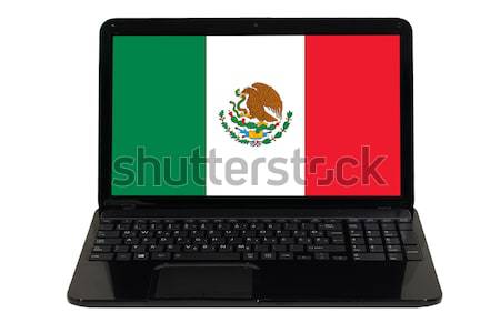 Smartphone banderą Meksyk telefonu Internetu telefon Zdjęcia stock © vepar5