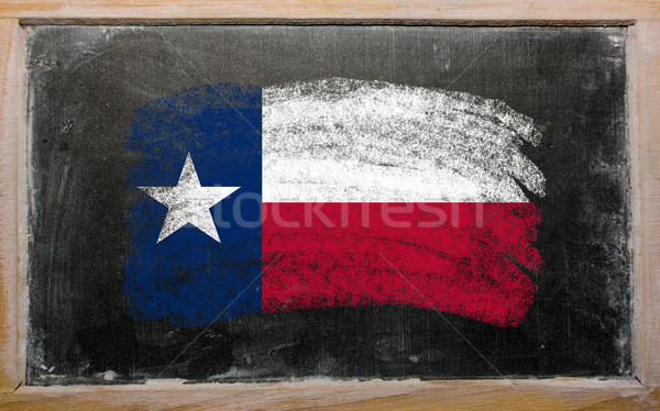 flag of US state of texas on blackboard painted with chalk Stock photo © vepar5