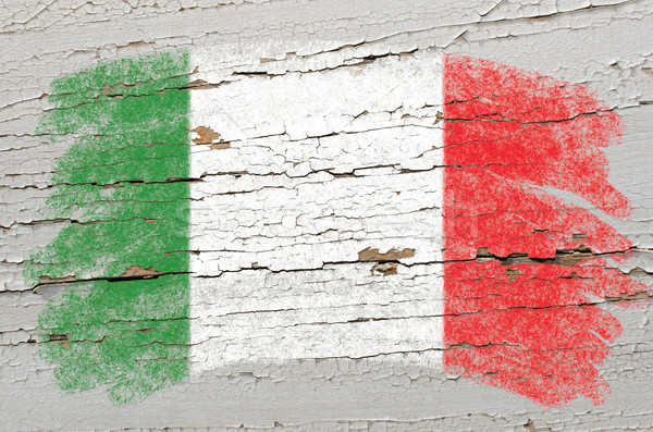 Foto stock: Bandeira · Itália · grunge · textura · pintado