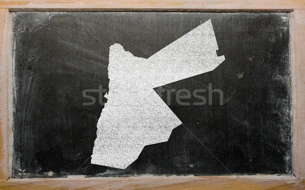 outline map of jordan on blackboard  Stock photo © vepar5