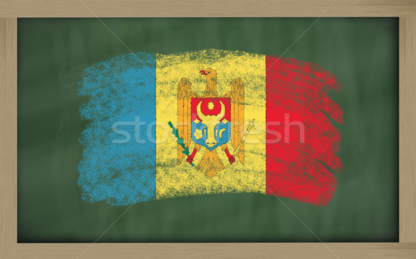Foto d'archivio: Bandiera · Moldova · lavagna · verniciato · gesso · colore