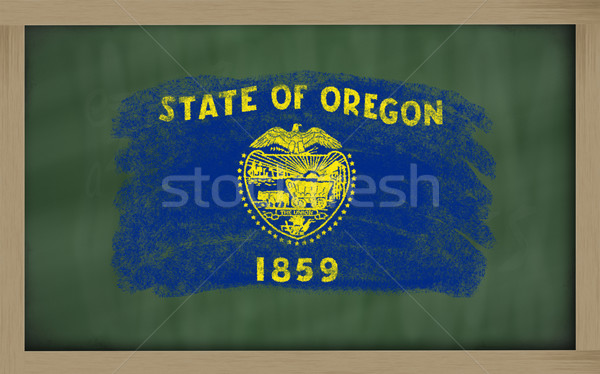Bandiera Oregon lavagna verniciato gesso americano Foto d'archivio © vepar5