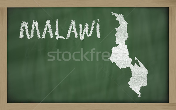 Contorno mappa Malawi lavagna disegno Foto d'archivio © vepar5