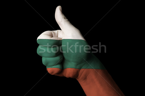 bulgaria national flag thumb up gesture for excellence and achie Stock photo © vepar5