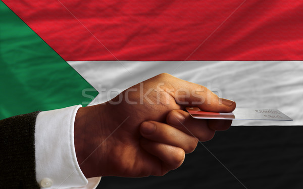 Acquisto carta di credito Sudan uomo fuori Foto d'archivio © vepar5