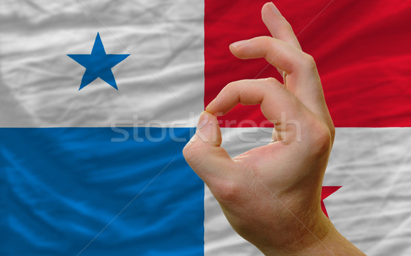 ok gesture in front of panama national flag Stock photo © vepar5