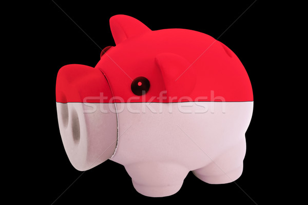 piggy rich bank in colors national flag of indonesia   for savin Stock photo © vepar5