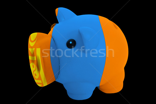 piggy rich bank in colors national flag of mongolia   for saving Stock photo © vepar5