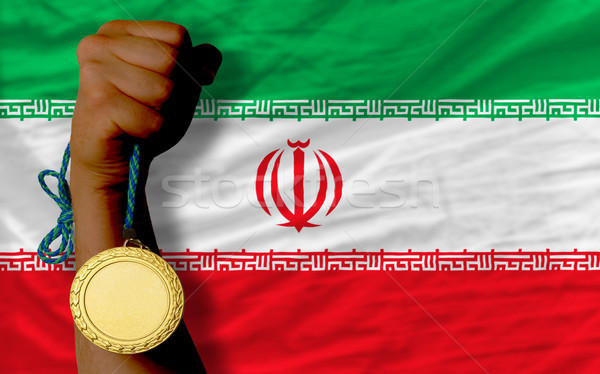 Médaille d'or sport pavillon Iran gagnant [[stock_photo]] © vepar5