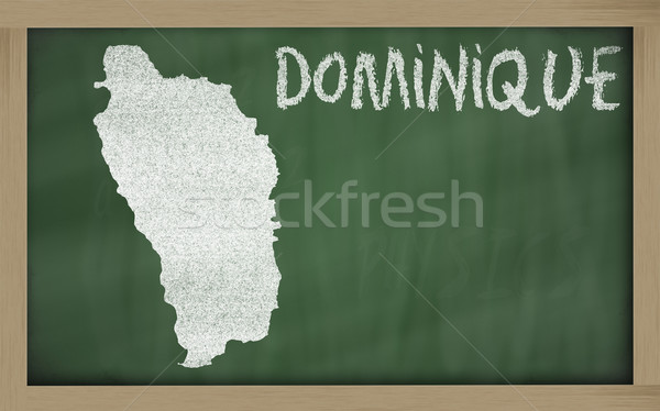 Mapa Dominica lousa desenho Foto stock © vepar5