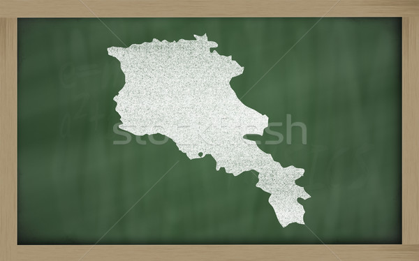 outline map of armenia on blackboard  Stock photo © vepar5