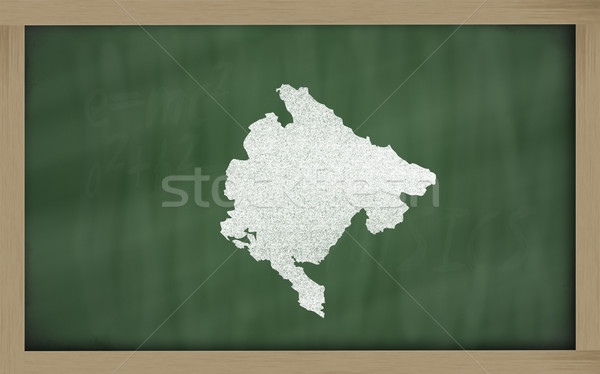 outline map of montenegro on blackboard  Stock photo © vepar5