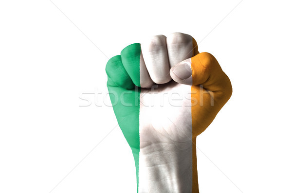 Yumruk boyalı renkler İrlanda bayrak düşük Stok fotoğraf © vepar5
