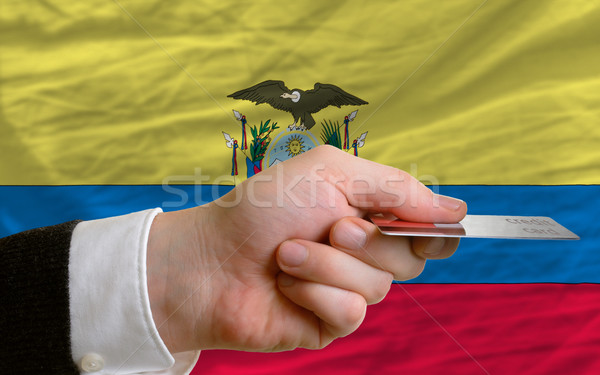Acquisto carta di credito Ecuador uomo fuori Foto d'archivio © vepar5