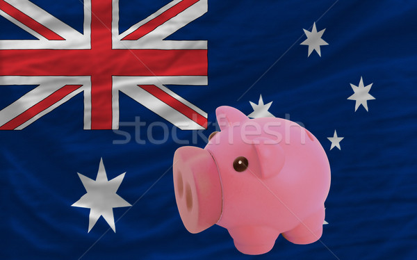 Stock fotó: Malac · gazdag · bank · zászló · Ausztrália · takarékosság