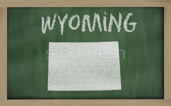 Harita Wyoming tahta çizim kara tahta Stok fotoğraf © vepar5