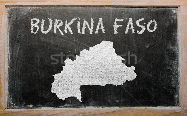 outline map of burkina faso on blackboard  Stock photo © vepar5