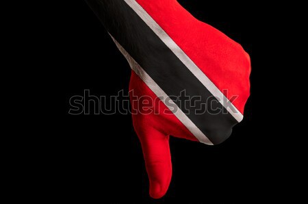 trinidad tobago national flag thumbs down gesture for failure ma Stock photo © vepar5