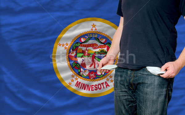 Stock photo: recession impact on young man and society in american state of m