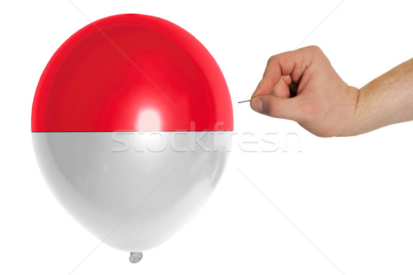 Bursting balloon colored in  national flag of indonesia    Stock photo © vepar5