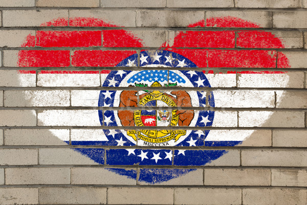 Hartvorm vlag Missouri muur hart Stockfoto © vepar5