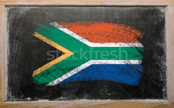 flag of South Africa on blackboard painted with chalk   Stock photo © vepar5
