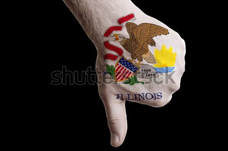 florida us state flag thumbs down gesture for failure made with  Stock photo © vepar5