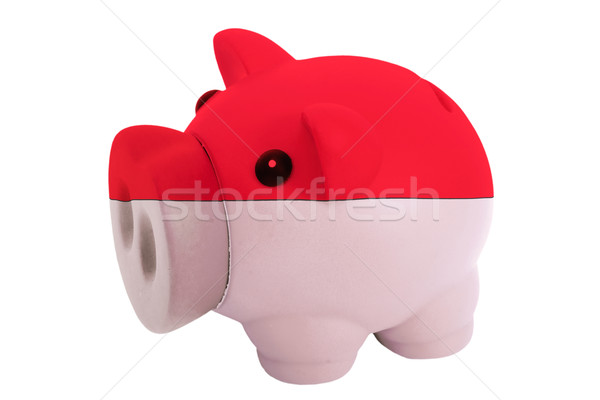 piggy rich bank in colors  national flag of indonesia    for sav Stock photo © vepar5