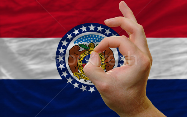 ok gesture in front of missouri us state flag Stock photo © vepar5