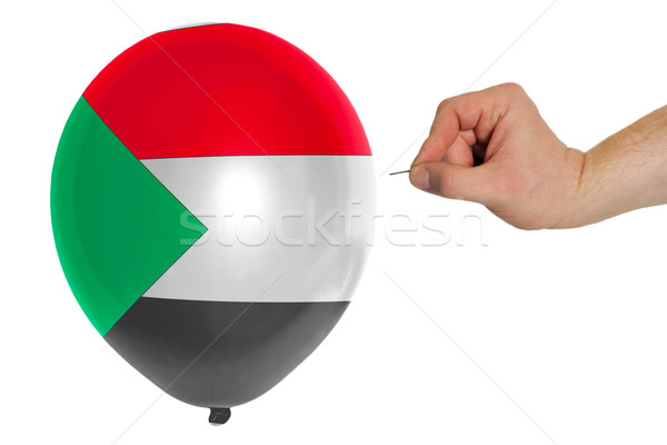 Pallone colorato bandiera Sudan pop politica Foto d'archivio © vepar5