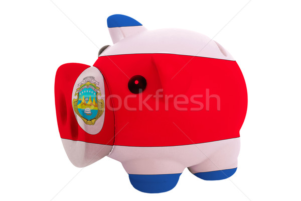 piggy rich bank in colors  national flag of costarica    for sav Stock photo © vepar5