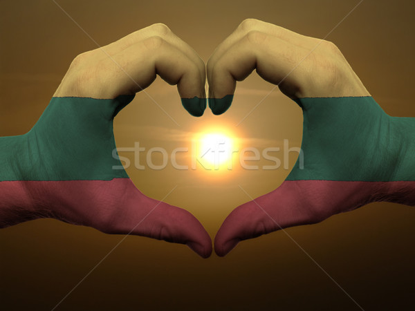 心臟 愛 手勢 手 立陶宛 商業照片 © vepar5